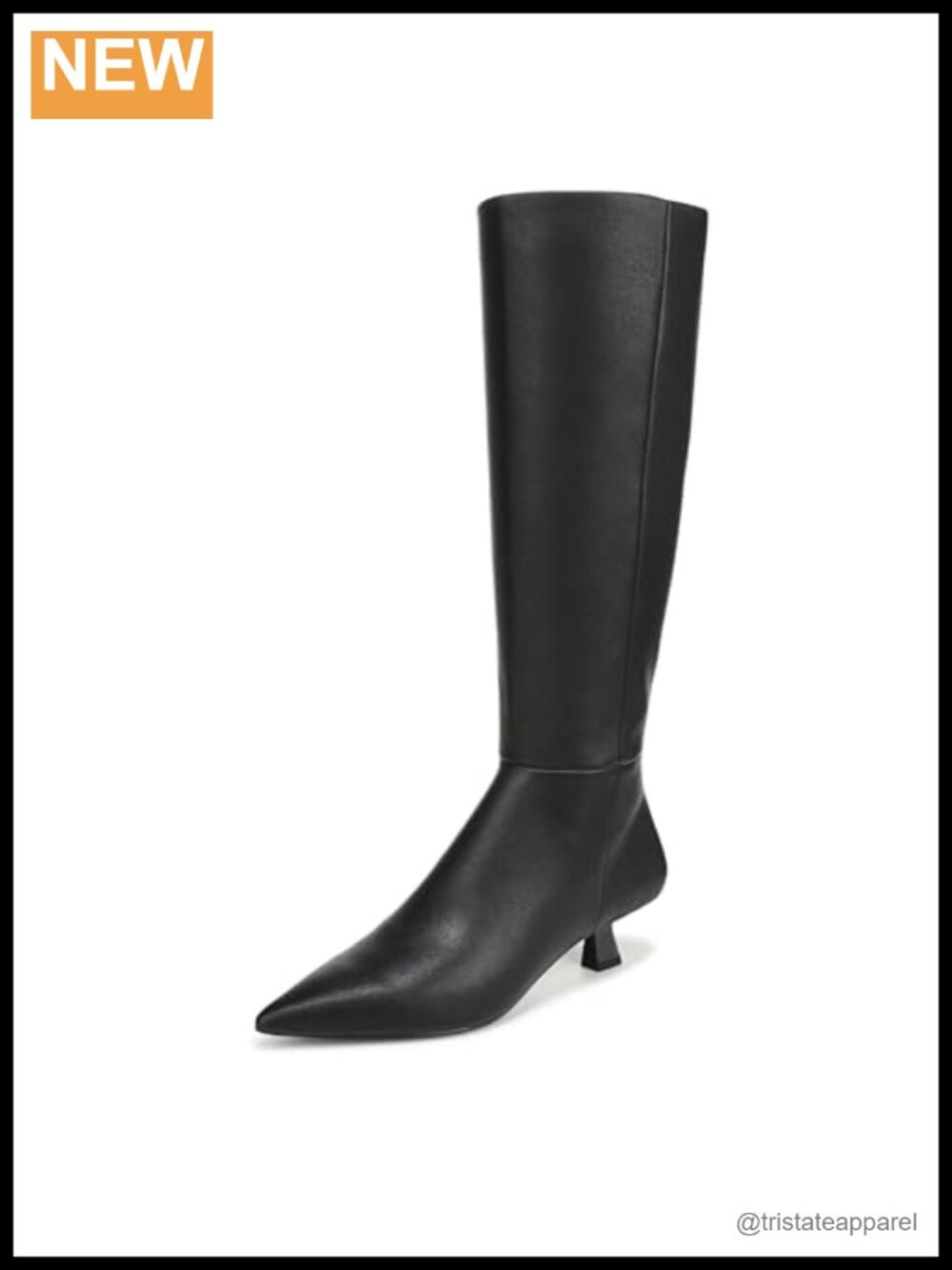 Faux Leather Mid-Calf Fashion Boots with Side Zipper and Pointed Toe